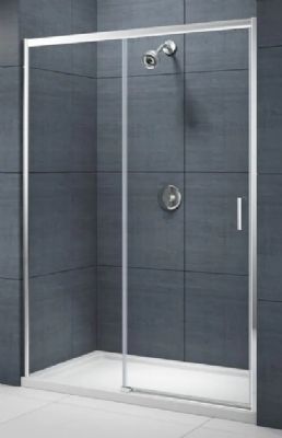 Merlyn MBOX Chrome 1400 Low Level Access Sliding Door L/H (Optional Side Panel), MBSLA1400L